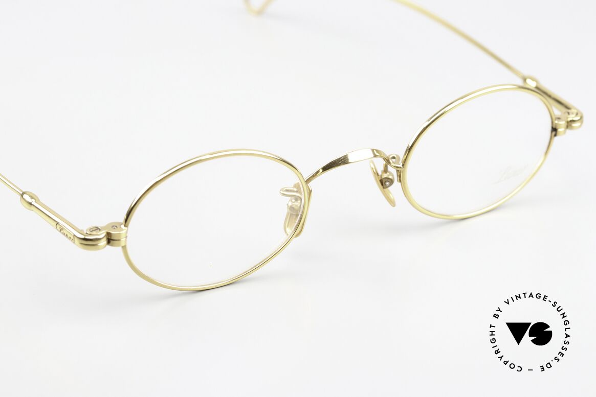 Lunor V 101 Small Oval Frame Gold Plated, of course, an unworn original with pure titanium pads, Made for Men and Women