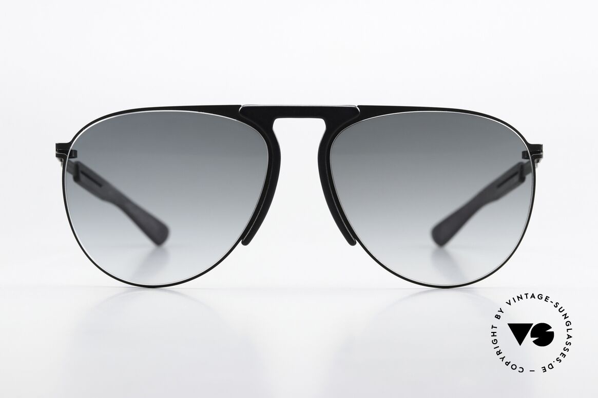 Mykita Mylon Rye Aviator Designer Sunglasses, size 59-16, col. 243 (pitch black-gray gradient), Made for Men