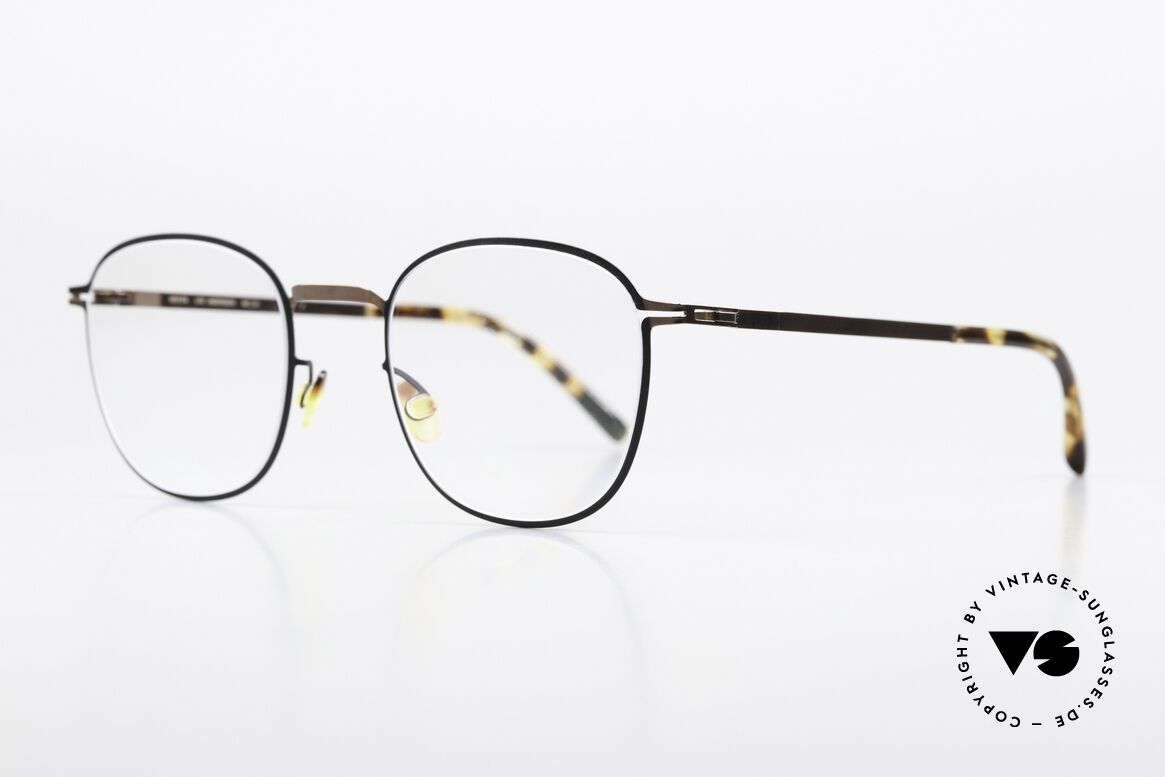 Mykita Andersson Shiny Copper Black Frame, lightweight specs with the characteristic Mykita temples, Made for Men