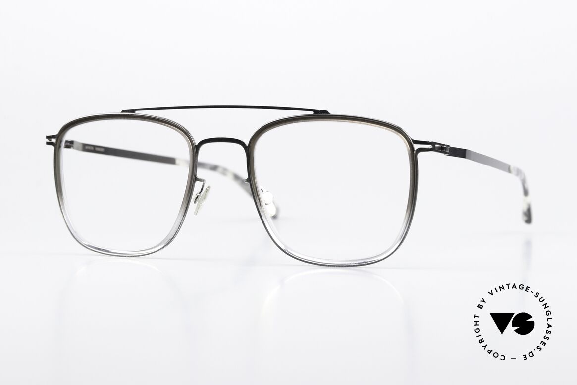 Mykita Hanno Square Frame Shiny Graphite, Mykita glasses, model HANNO, size 49-20, color 235, Made for Men and Women