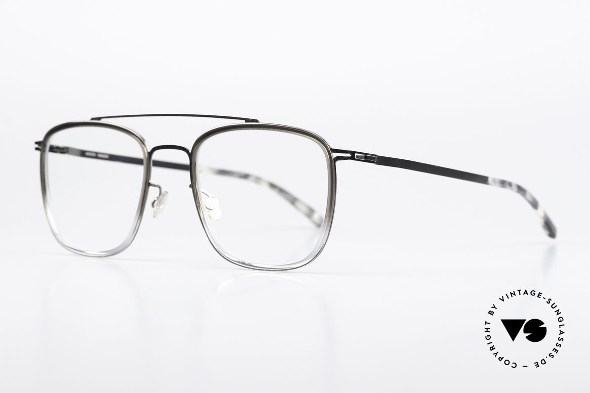 Mykita Hanno Square Frame Shiny Graphite, interesting col. code 235 = Shiny Graphite/ Mole Gray, Made for Men and Women