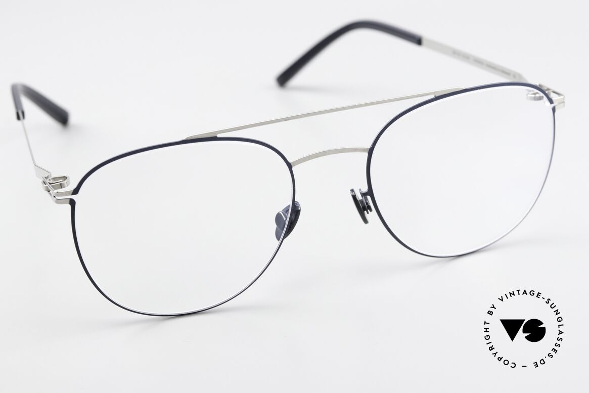Mykita Nilsson Shiny Silver And Navy Blue, unworn model comes with an original case by MYKITA, Made for Men