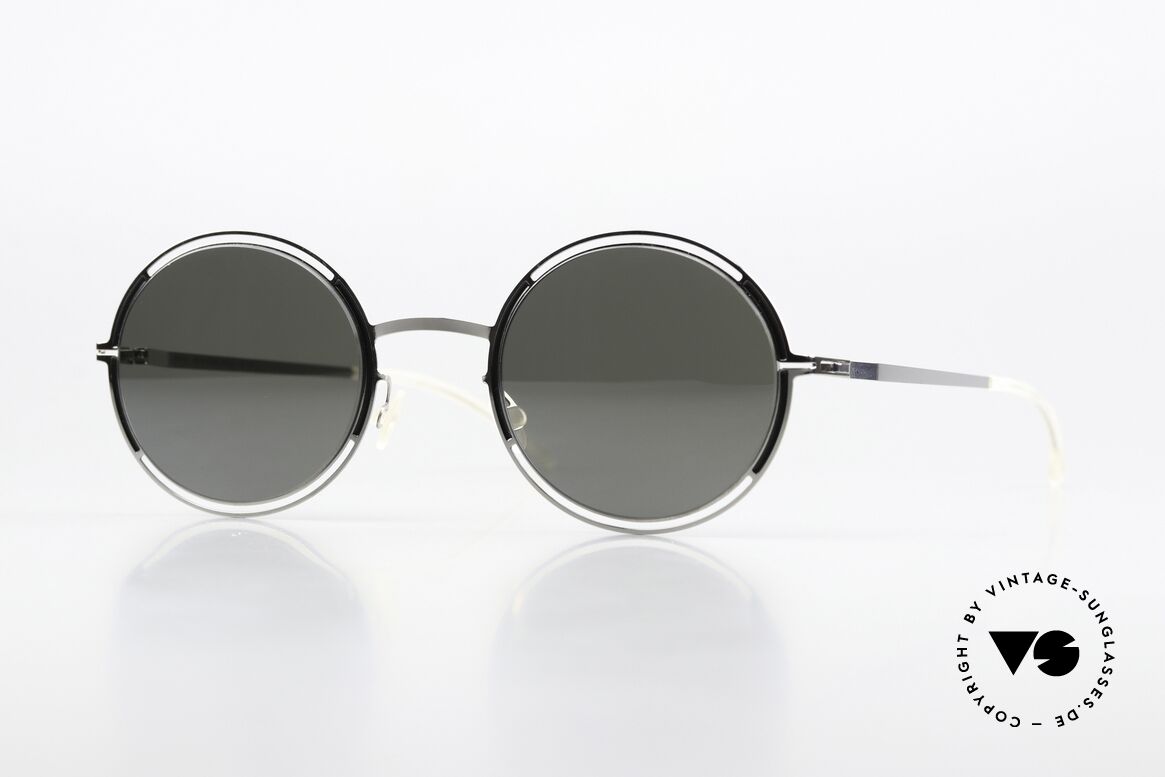 Mykita Giselle Silver Black Mirror Shades, Mykita sunglasses, mod. Giselle, size 49-25, color 052, Made for Women