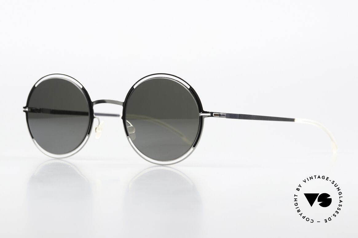 Mykita Giselle Silver Black Mirror Shades, col 052 Silver / Black Mirror (with mirrored sun lenses), Made for Women