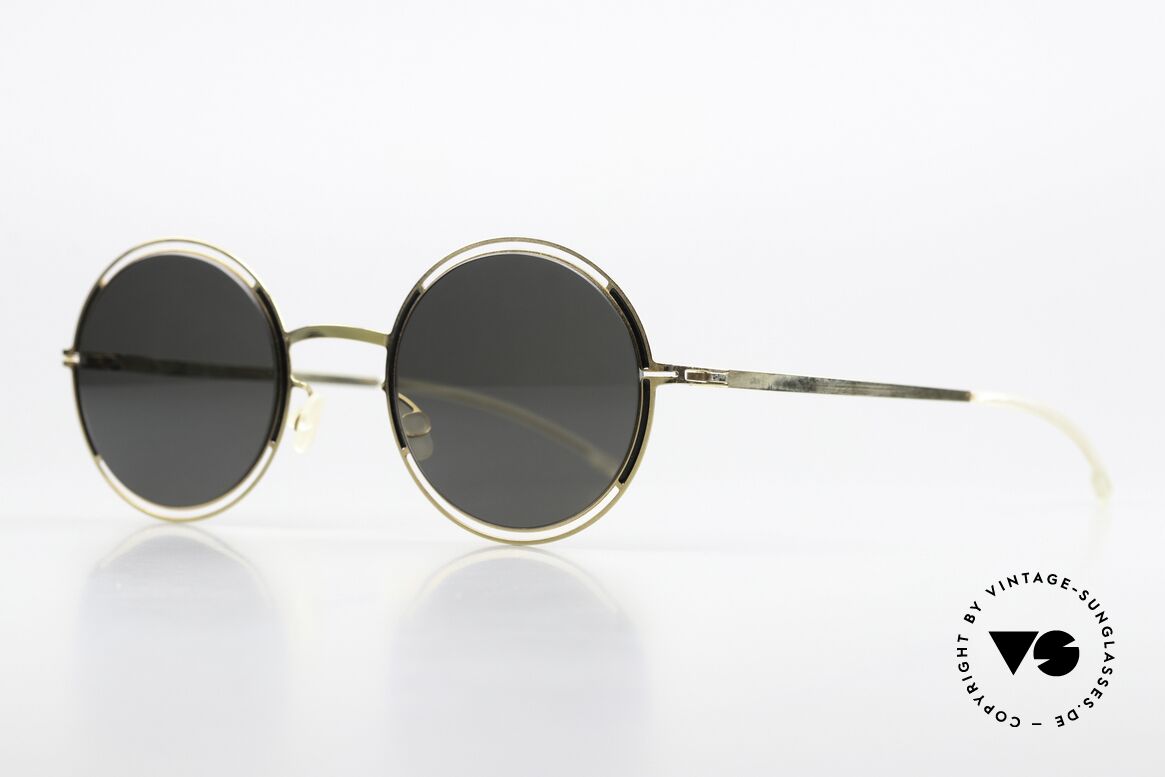 Mykita Giselle Gold Jet Black Darkgrey Solid, col. code '167' Gold Jet Black Darkgrey Solid (100% UV), Made for Women