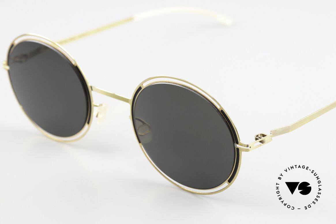 Mykita Giselle Gold Jet Black Darkgrey Solid, well-known top quality (handmade in Germany, Berlin), Made for Women