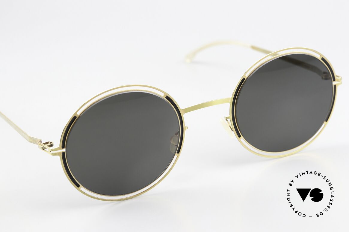 Mykita Giselle Gold Jet Black Darkgrey Solid, unworn model from 2020, with original case by MYKITA, Made for Women