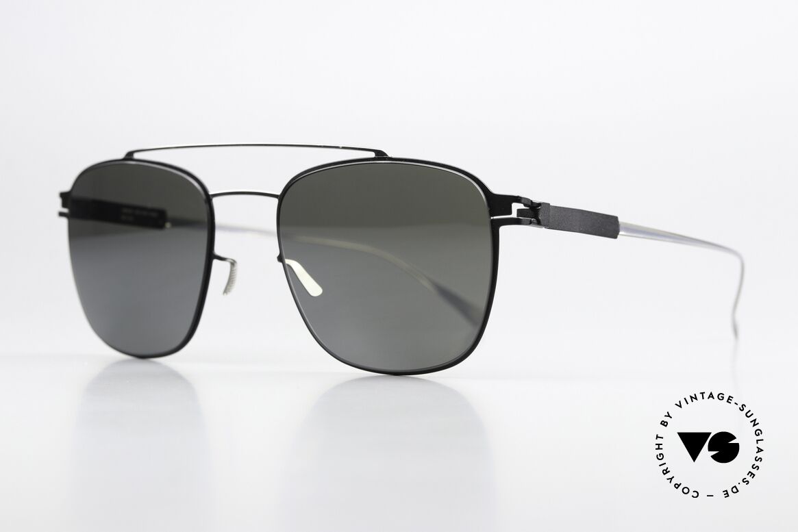 Mykita Hugh Silver Black Mirror Shades, col 052 Silver / Black Mirror (with mirrored sun lenses), Made for Men