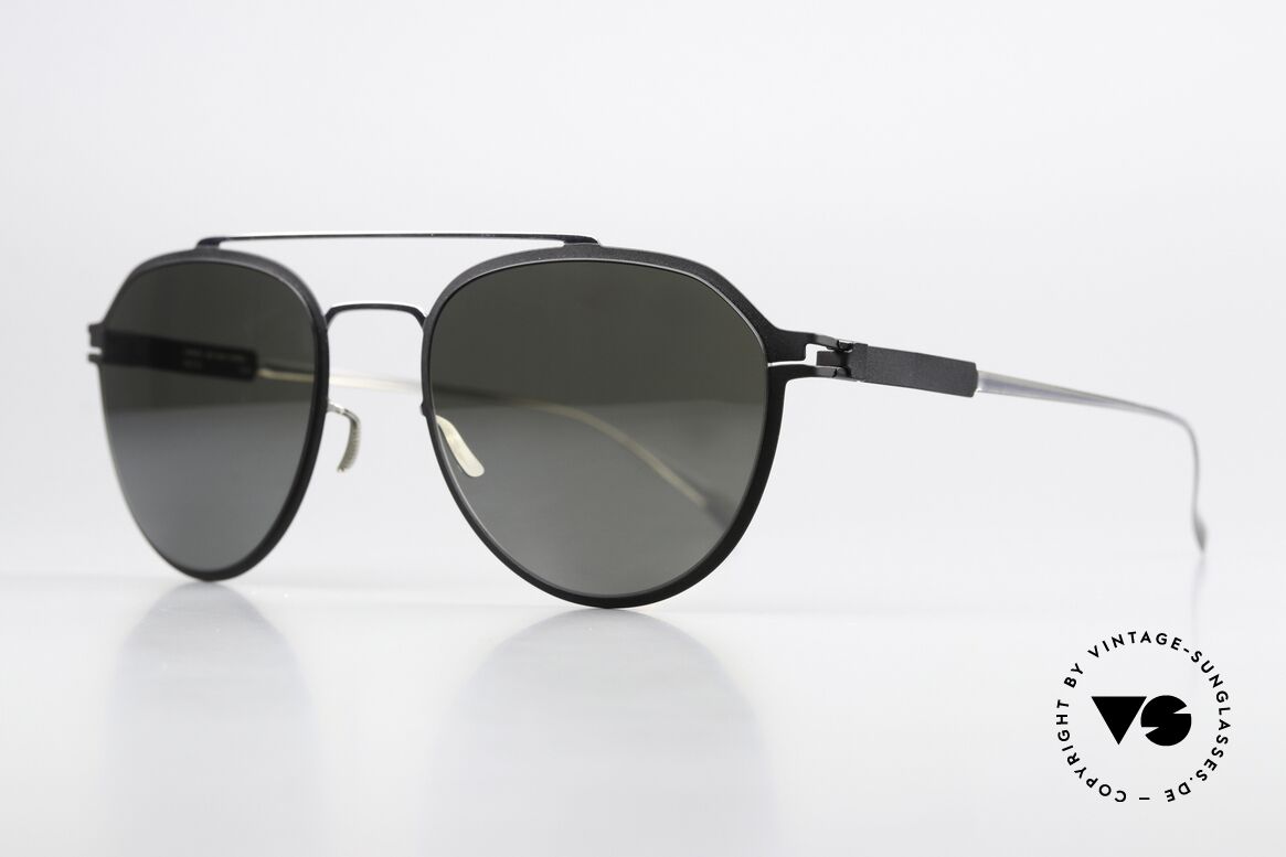 Mykita Harris Silver Black Mirror Sunnies, col 052 Silver / Black Mirror (with mirrored sun lenses), Made for Men and Women