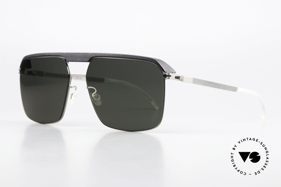 Mykita Leica ML03 Pitch Black / Matte Silver Edition, correspondingly high-quality developed sun lenses, Made for Men