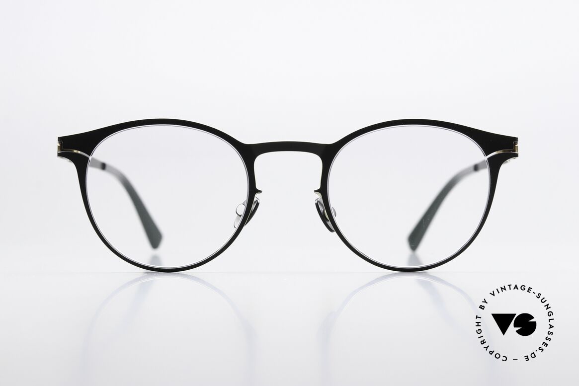 Mykita Maximilian Panto Frame Black Gold Edges, panto specs, NO1 collection, crafted from 2013-2018, Made for Men and Women