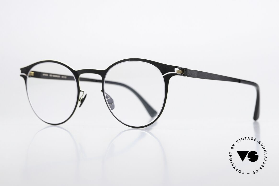 Mykita Maximilian Panto Frame Black Gold Edges, col 279 "Black Gold Edges" (glasses for ladies & gents), Made for Men and Women
