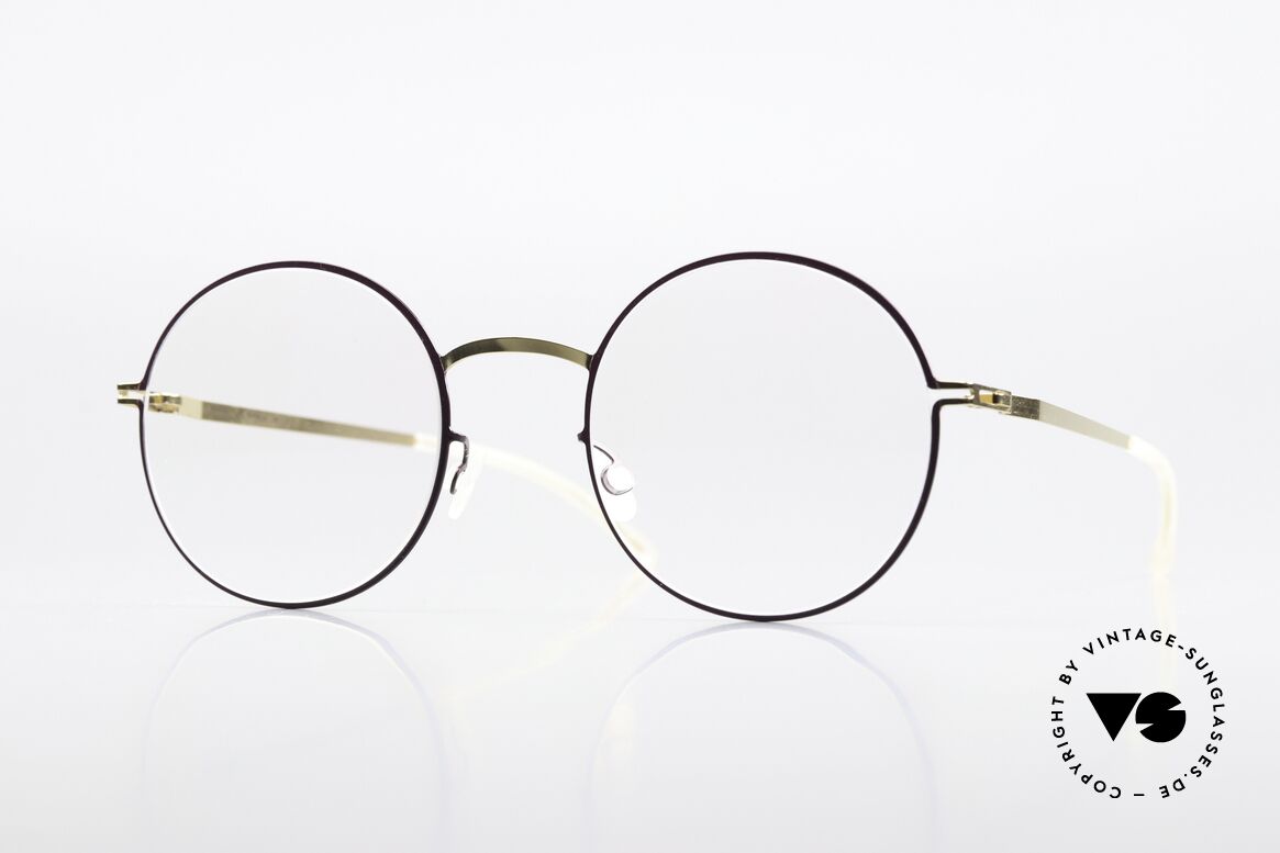Mykita Pernilla Round Eyewear Gold Plum, Mykita eyeglasses, PERNILLA in size 49-21, color 226, Made for Women