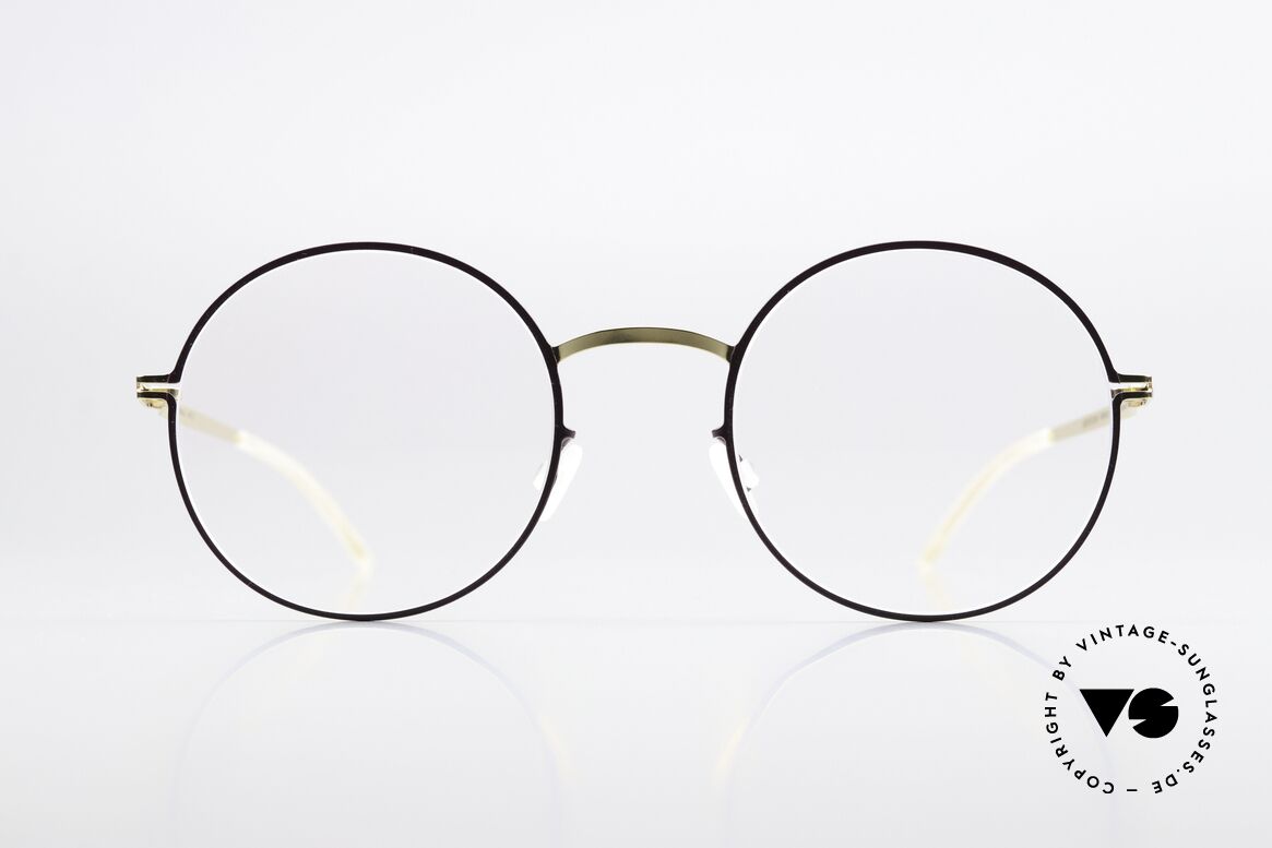 Mykita Pernilla Round Eyewear Gold Plum, round frame from the LITE collection (made 2016-18), Made for Women