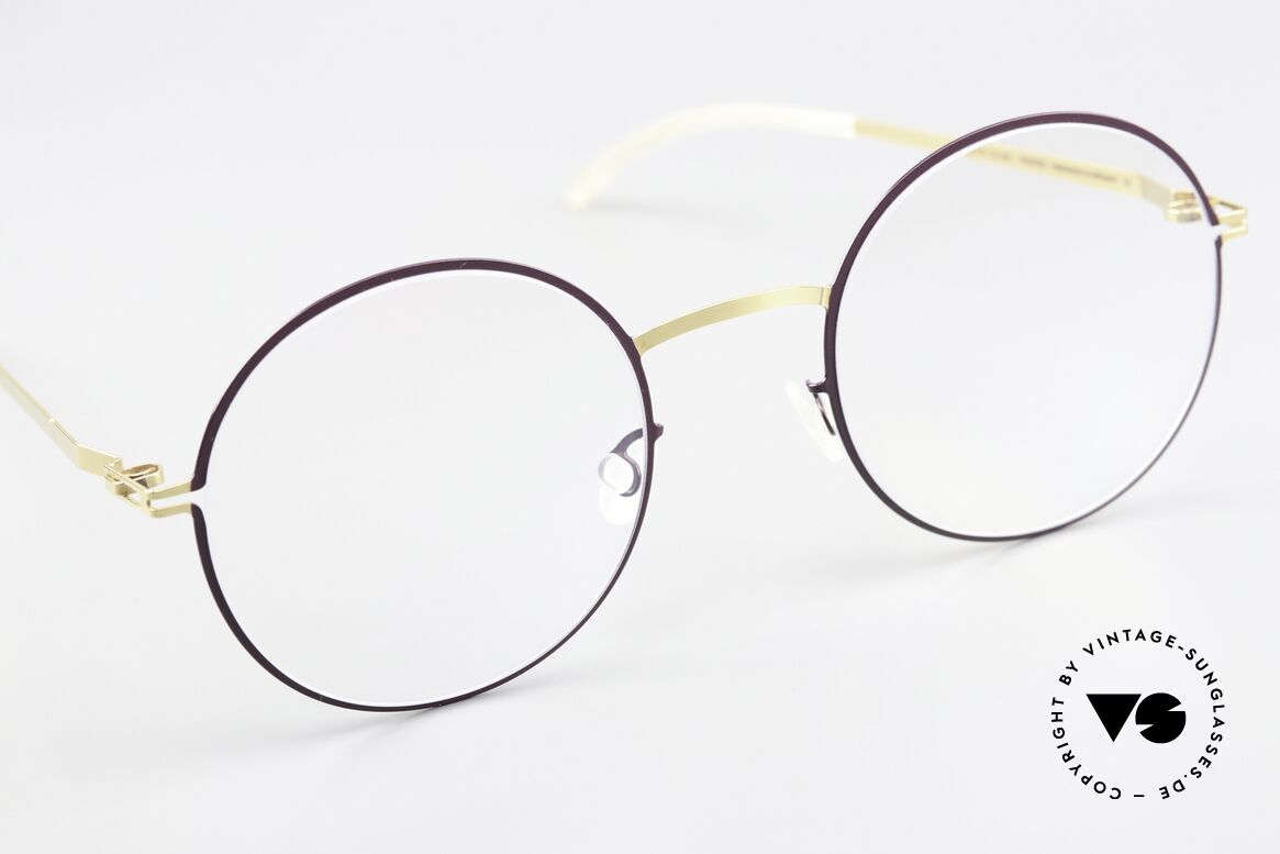 Mykita Pernilla Round Eyewear Gold Plum, unworn model comes with an original case by MYKITA, Made for Women