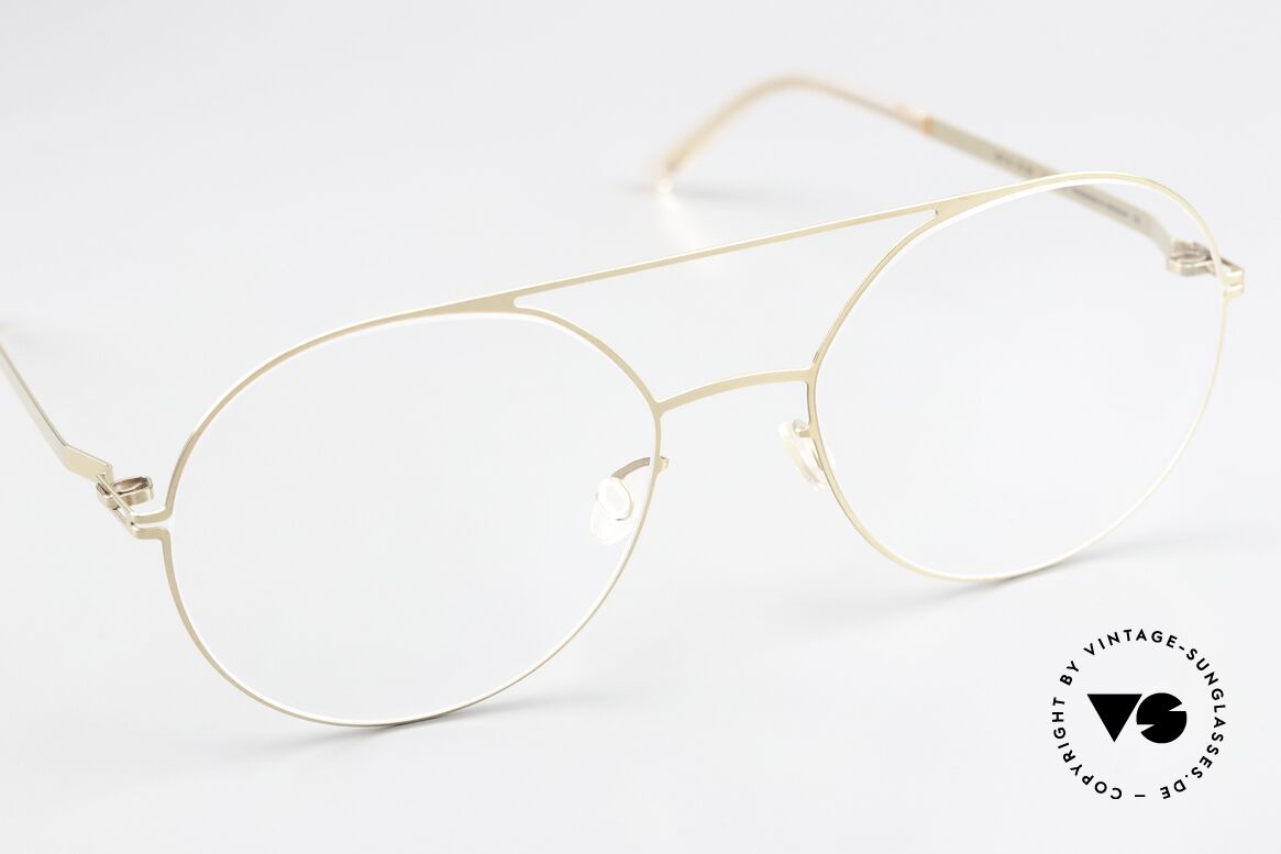 Mykita Lonne Ladies Specs Champagne Gold, innovative flexible frame construction: one size fits all, Made for Women