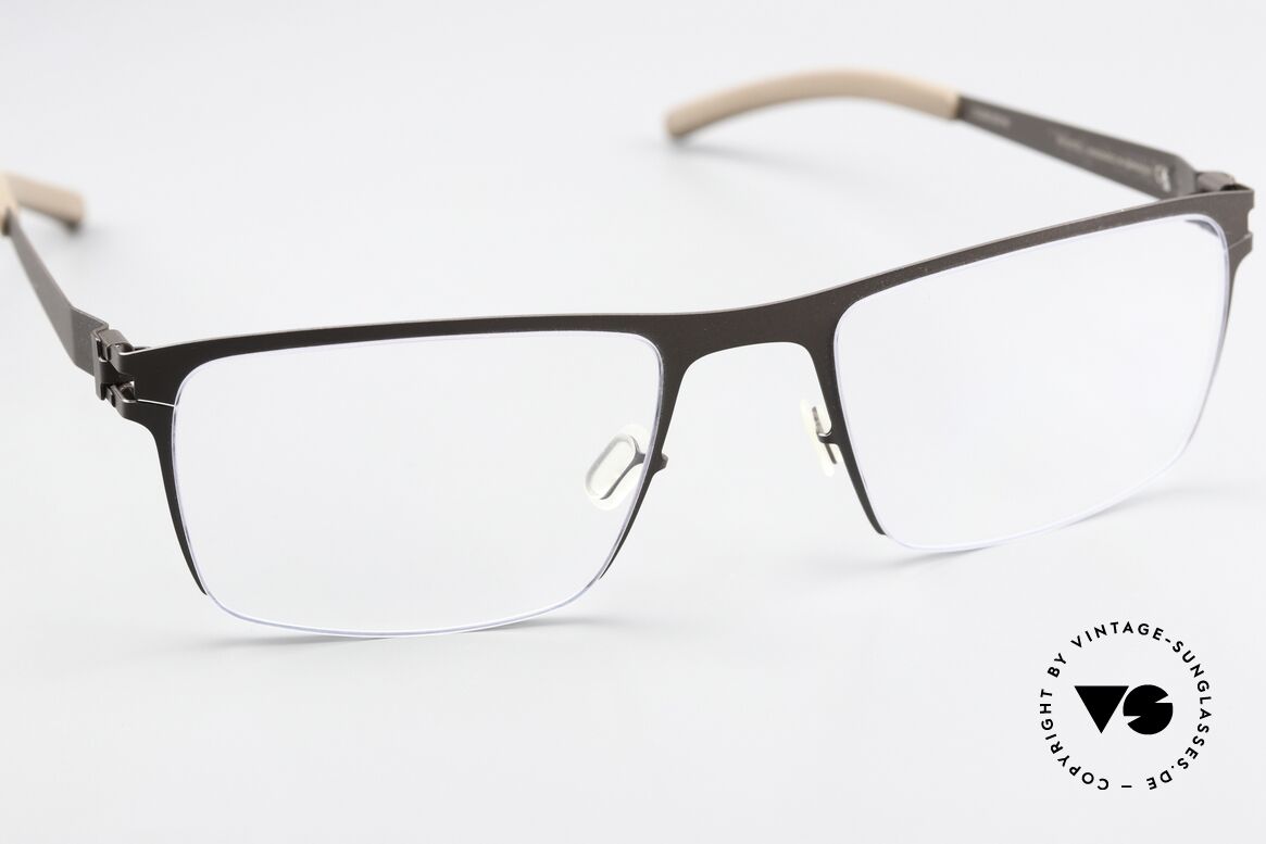 Mykita Monty Square Frame Brown Petrol Blue, unworn model with full original packaging by MYKITA, Made for Men