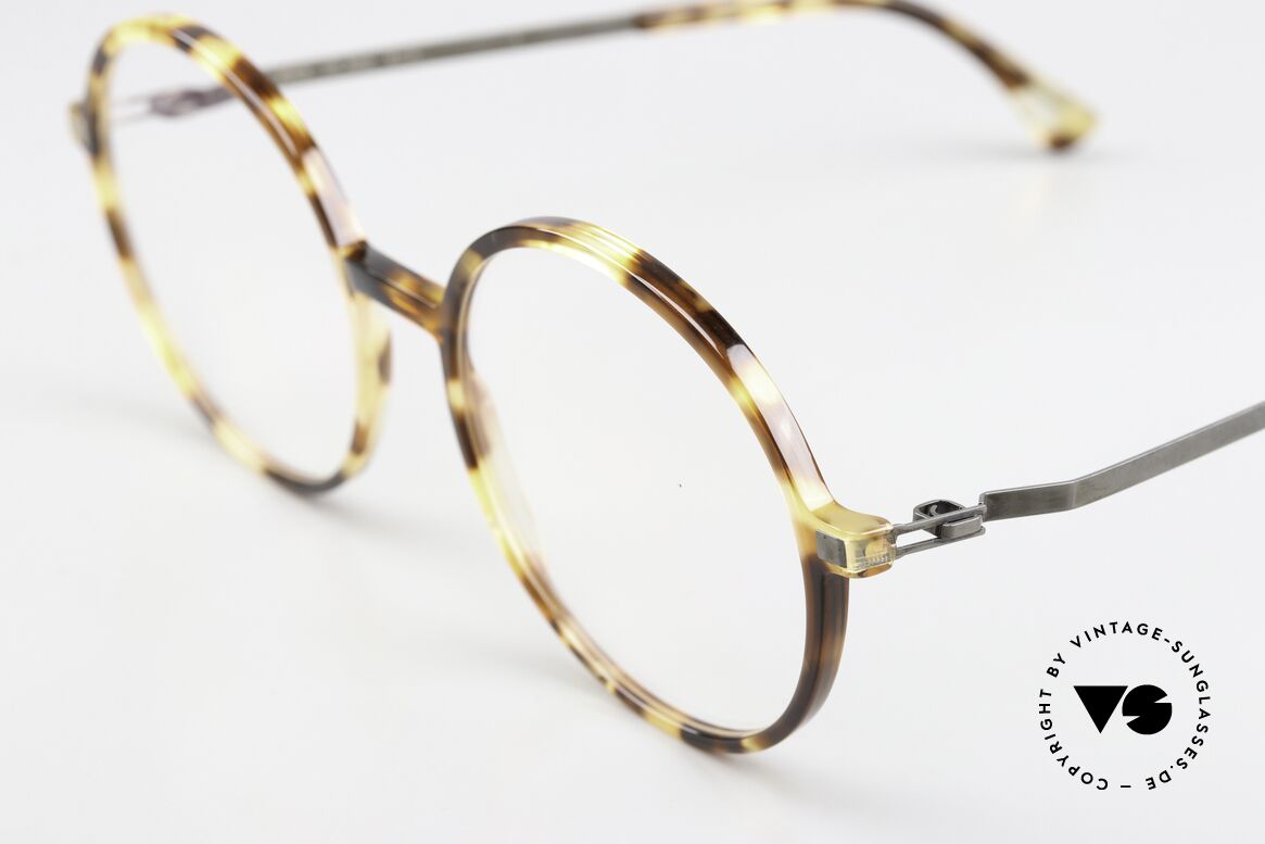 Mykita Anana Feminine Round Eyeglasses, acetate frame front with characteristic Mykita temples, Made for Women