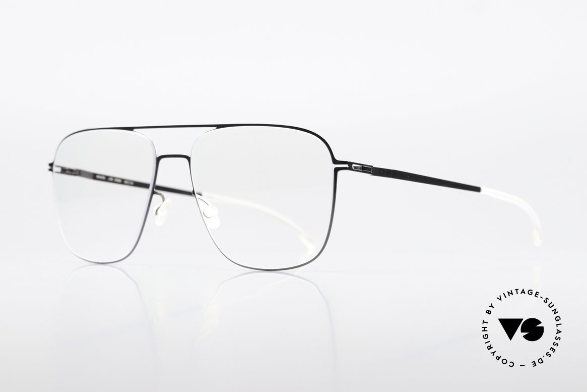 Mykita Steen Square Metal Frame For Men, col. 328 "Silver / Shiny Graphite" (made around 2016), Made for Men