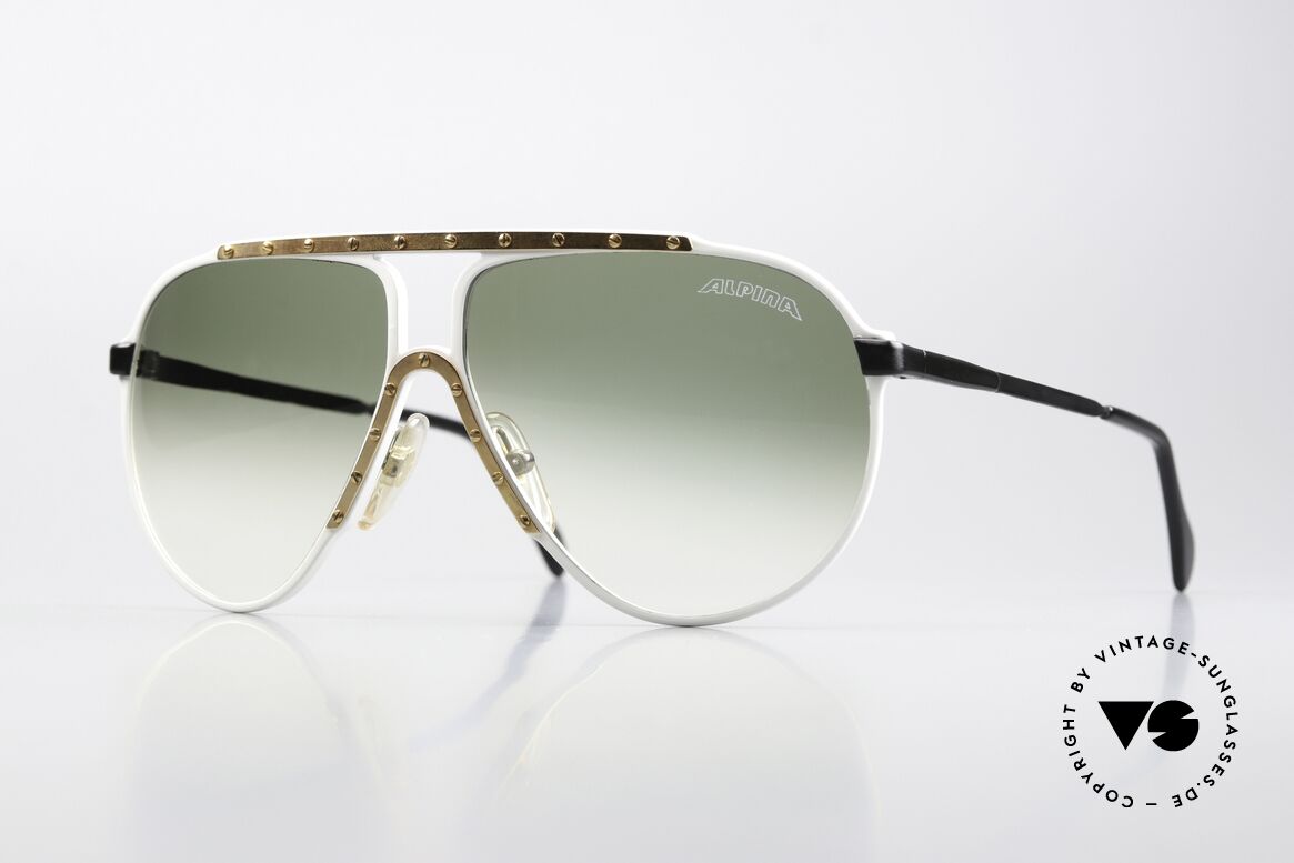 Alpina M1 80's Limited White Gold Black, Limited Edition of the legendary Alpina M1 glasses, Made for Men and Women Alpina M1 80's Limited White Gold Black, Limited Edition of the legendary Alpina M1 glasses, Made for Men and Women
