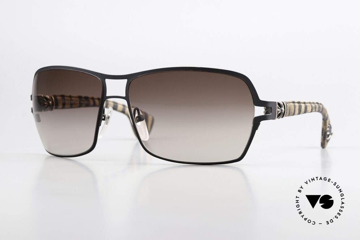 Chrome Hearts Tang II Distressed Zebra Leather, Chrome Hearts 'TANG II' sunglasses from 2002, Made for Men and Women Chrome Hearts Tang II Distressed Zebra Leather, Chrome Hearts 'TANG II' sunglasses from 2002, Made for Men and Women