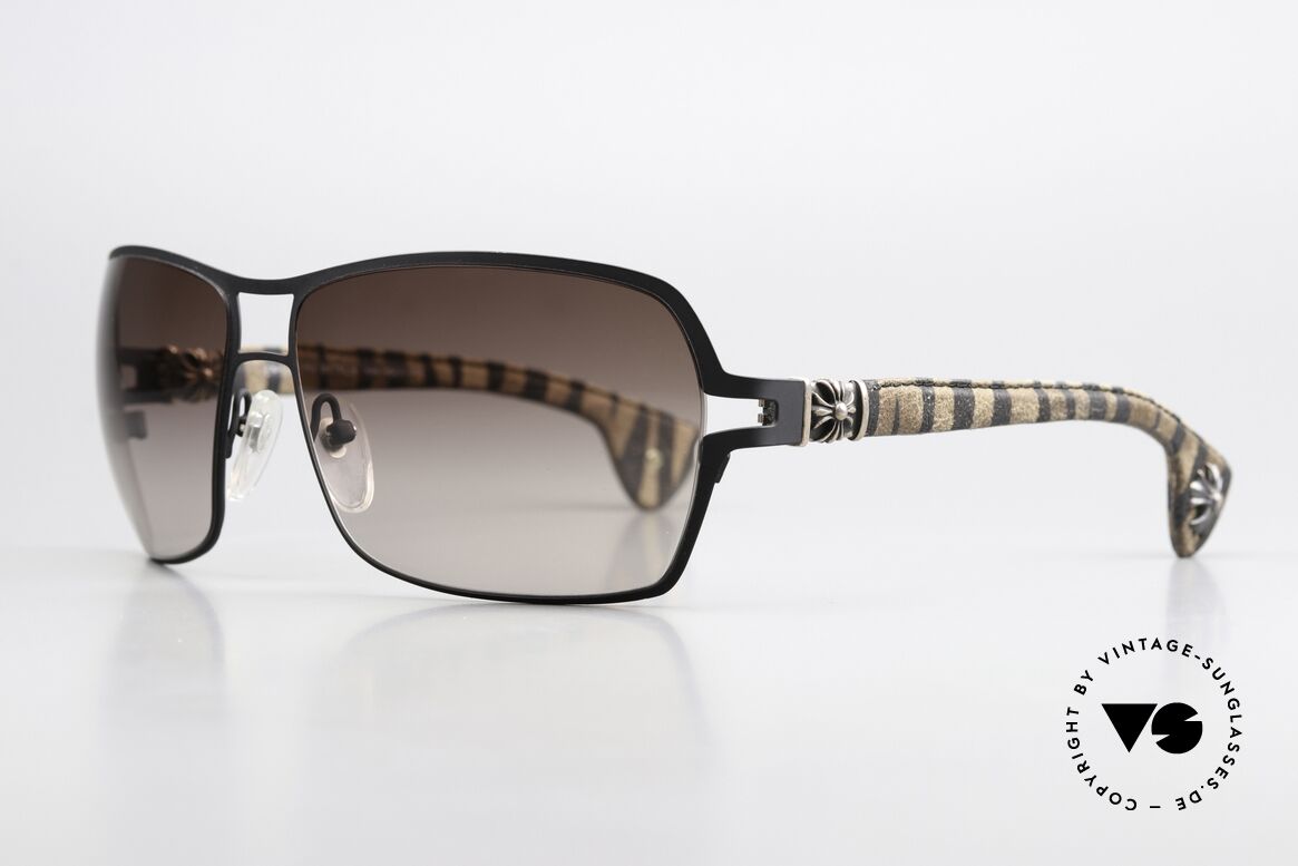 Chrome Hearts Tang II Distressed Zebra Leather, color: Matte Black / Distressed Zebra Leather, Made for Men and Women Chrome Hearts Tang II Distressed Zebra Leather, color: Matte Black / Distressed Zebra Leather, Made for Men and Women