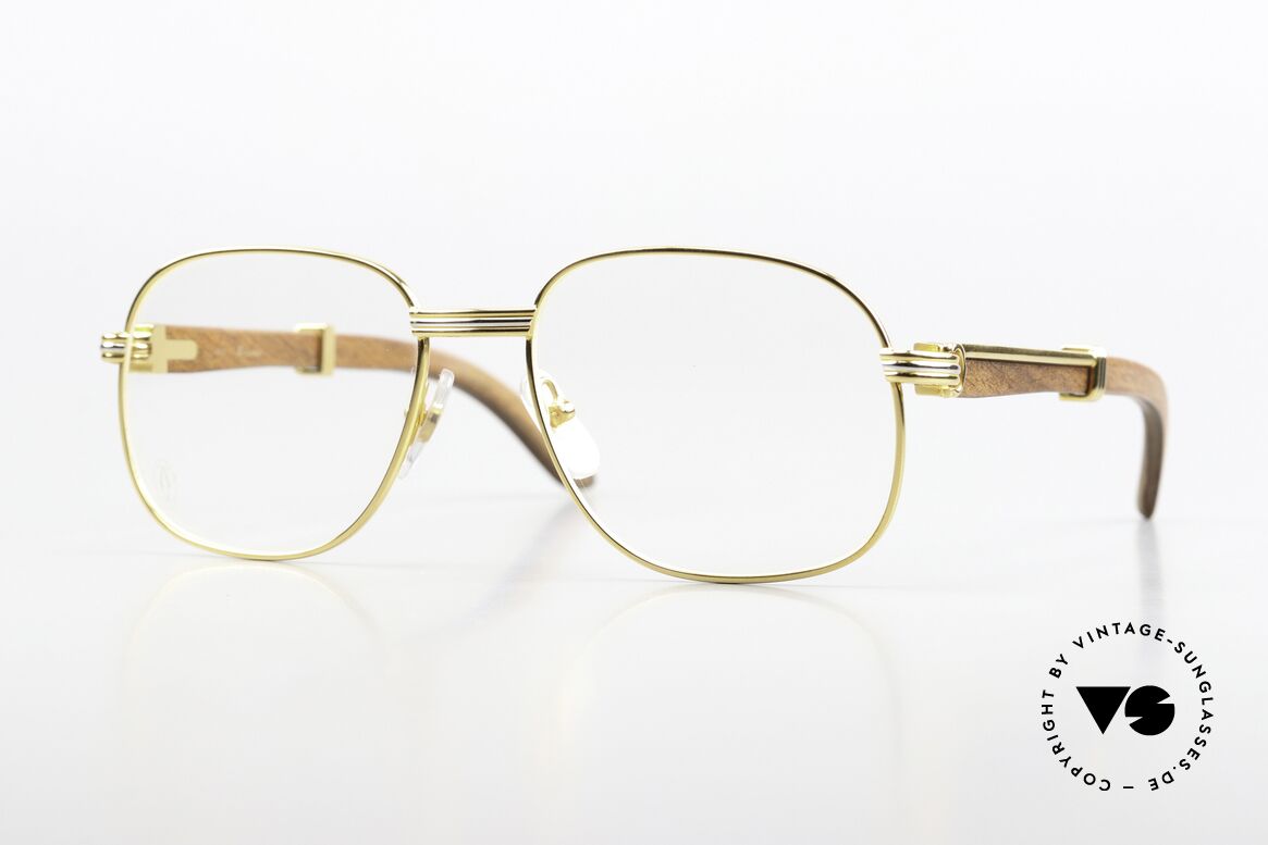 Cartier Monceau Bubinga Precious Wood Glasses, precious CARTIER vintage eyeglass-frame from 1990, Made for Men and Women Cartier Monceau Bubinga Precious Wood Glasses, precious CARTIER vintage eyeglass-frame from 1990, Made for Men and Women