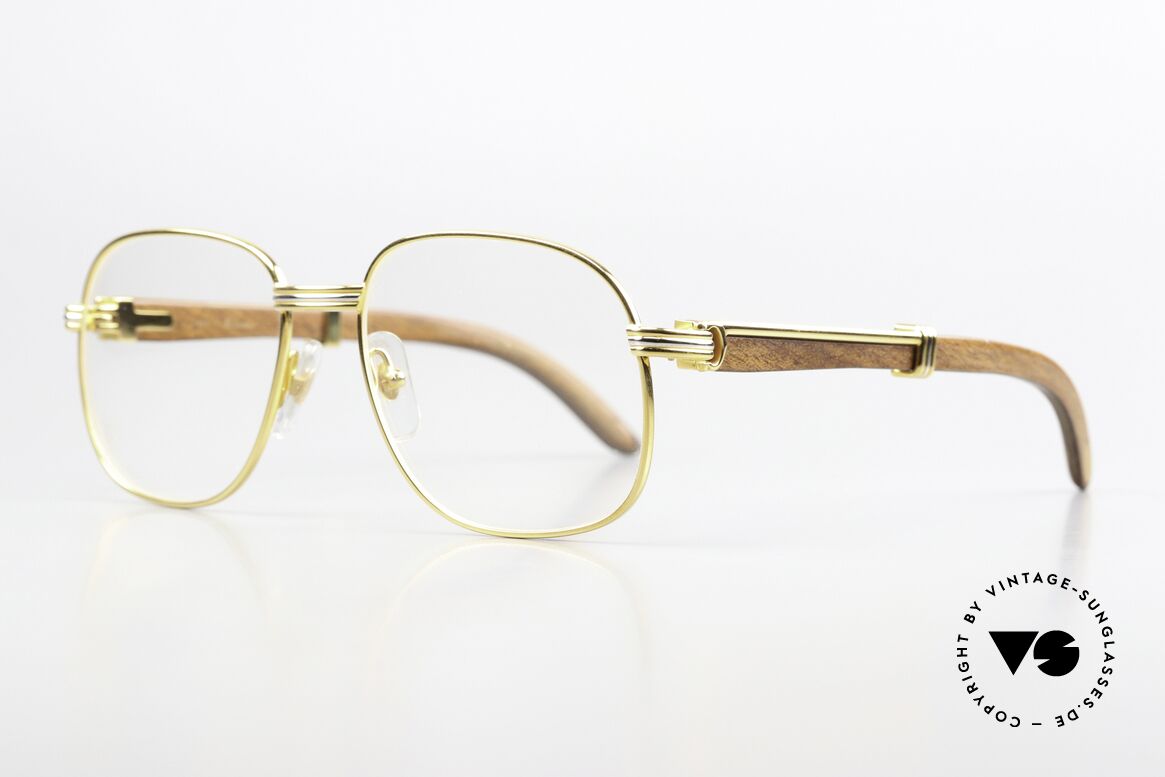 Cartier Monceau Bubinga Precious Wood Glasses, noble rarity in perfect unworn condition; pure luxury, Made for Men and Women Cartier Monceau Bubinga Precious Wood Glasses, noble rarity in perfect unworn condition; pure luxury, Made for Men and Women