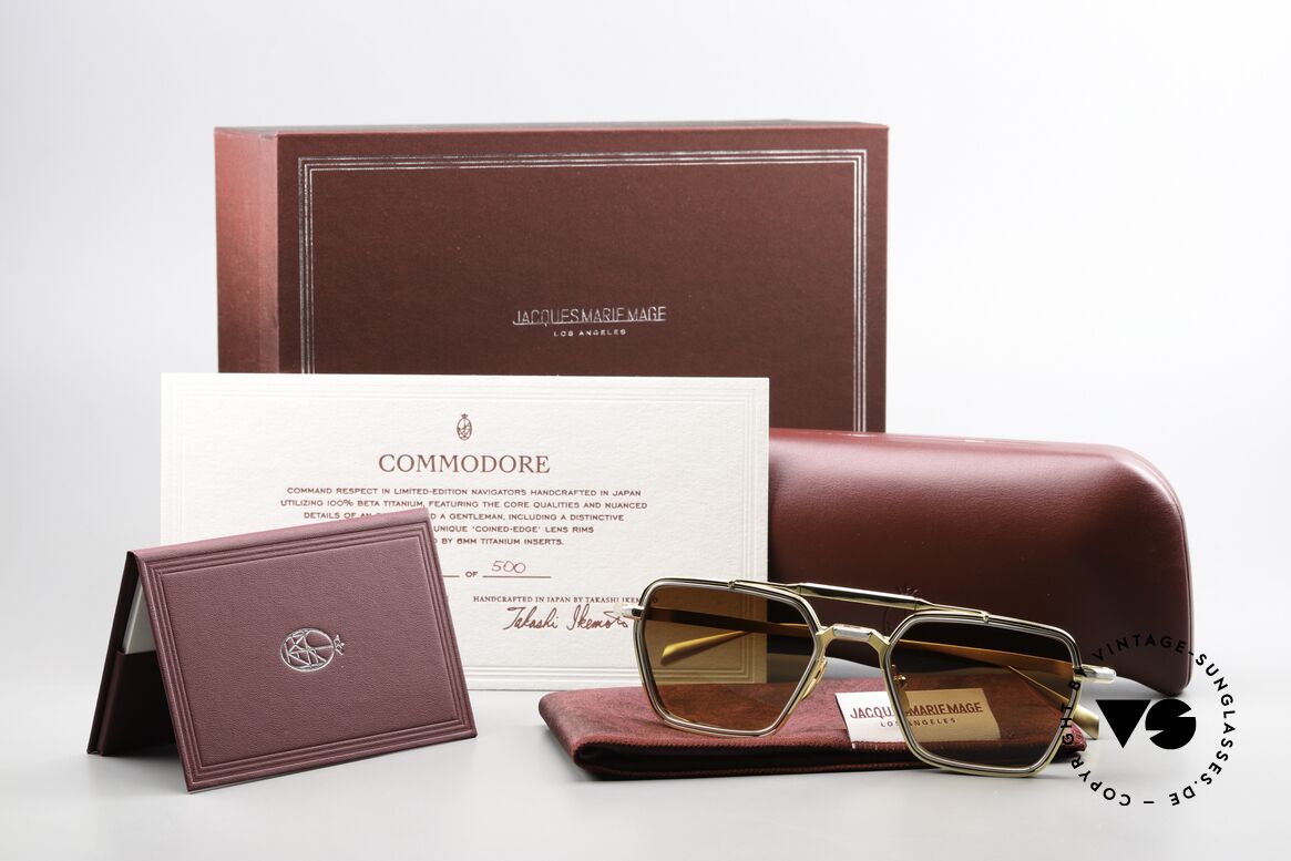 Jacques Marie Mage Commodore Titan Shades Navigator Style, Size: large, Made for Men and Women