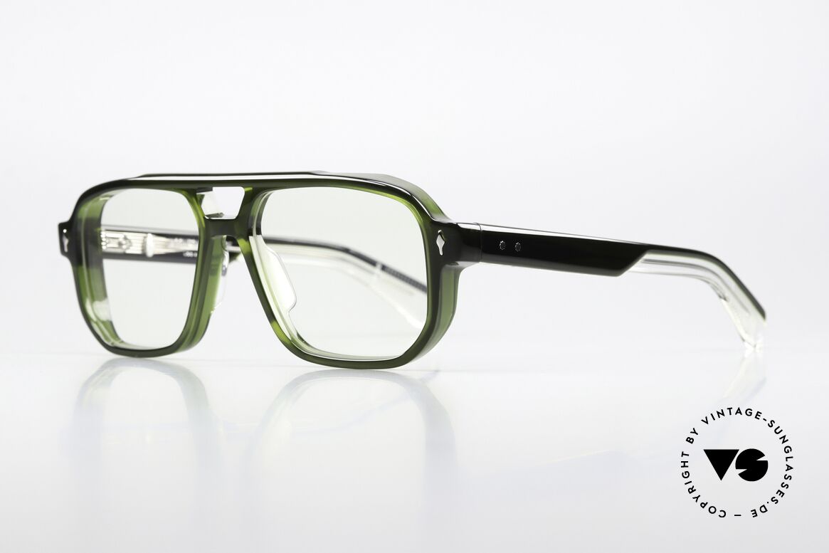 Jacques Marie Mage Evans Thick Acetate Eyeglasses, color code: BORNEO, Limited Edition in size 55-17, Made for Men and Women