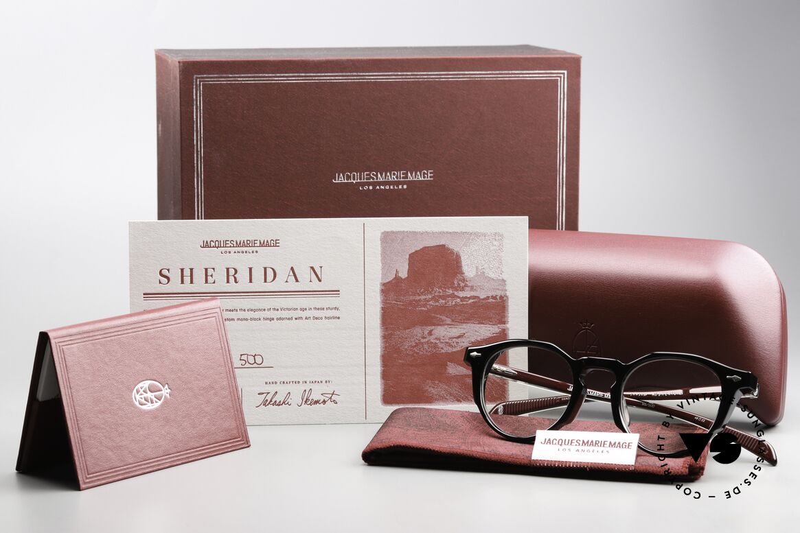 Jacques Marie Mage Sheridan Panto Specs Bloodstone Color, Size: medium, Made for Men and Women Jacques Marie Mage Sheridan Panto Specs Bloodstone Color, Size: medium, Made for Men and Women