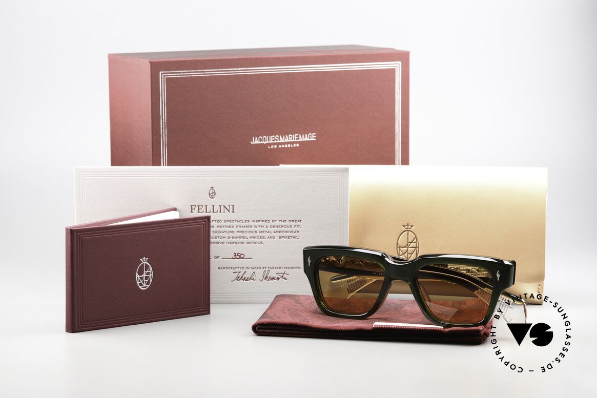 Jacques Marie Mage Fellini Acetate Shades Borneo / Orange, Size: medium, Made for Men