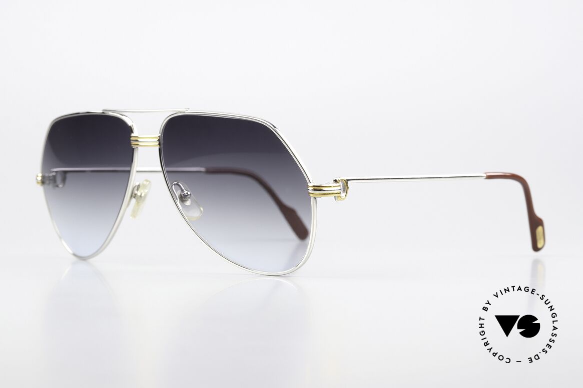 Cartier Vendome LC - L Platinum Sunglasses Aviator 80s, this pair (with L.Cartier decor): LARGE size 62-14, 140, Made for Men Cartier Vendome LC - L Platinum Sunglasses Aviator 80s, this pair (with L.Cartier decor): LARGE size 62-14, 140, Made for Men