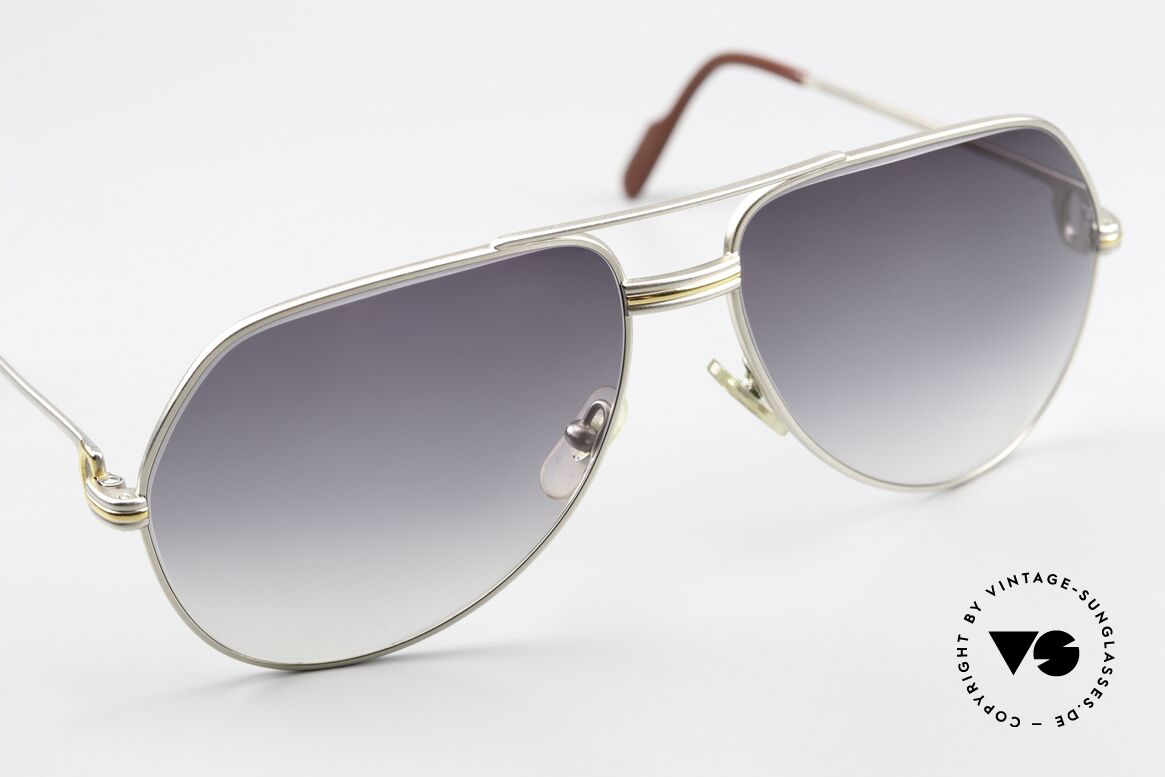 Cartier Vendome LC - M Precious Palladium Shades, with new gray-gradient sun lenses (100% UV protection), Made for Men