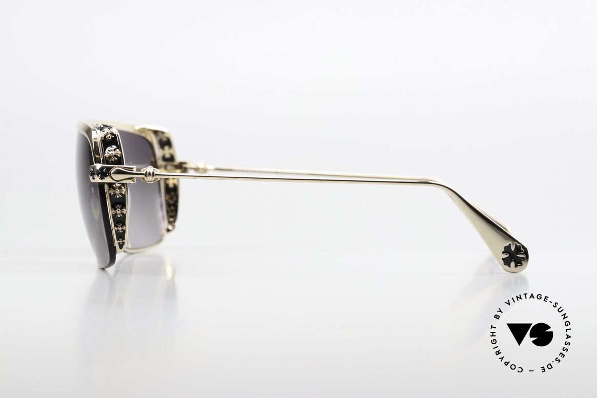 Chrome Hearts Boneyard II Titanium Shades Gold Plated, UNWORN striking luxury shades in XL size 63-13, Made for Men Chrome Hearts Boneyard II Titanium Shades Gold Plated, UNWORN striking luxury shades in XL size 63-13, Made for Men