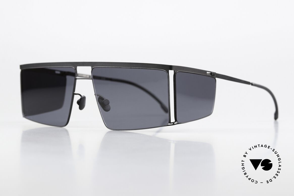 Mykita Helmut Lang HL001 Square Shades With Side Blinds, minimalist-avant-garde sunglasses with side blinds, Made for Men and Women Mykita Helmut Lang HL001 Square Shades With Side Blinds, minimalist-avant-garde sunglasses with side blinds, Made for Men and Women