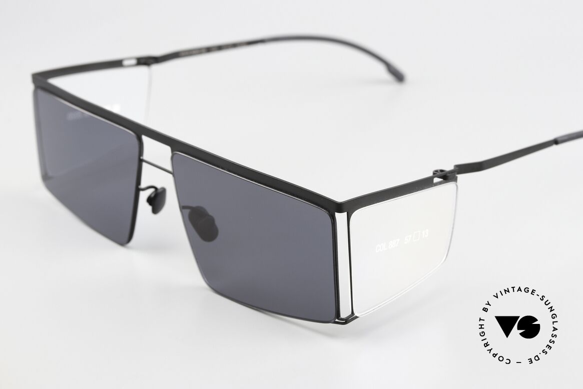 Mykita Helmut Lang HL001 Black Clear Sides Darkgrey, color code 887 = 'Black / Clear Sides Darkgrey Solid', Made for Men and Women Mykita Helmut Lang HL001 Black Clear Sides Darkgrey, color code 887 = 'Black / Clear Sides Darkgrey Solid', Made for Men and Women