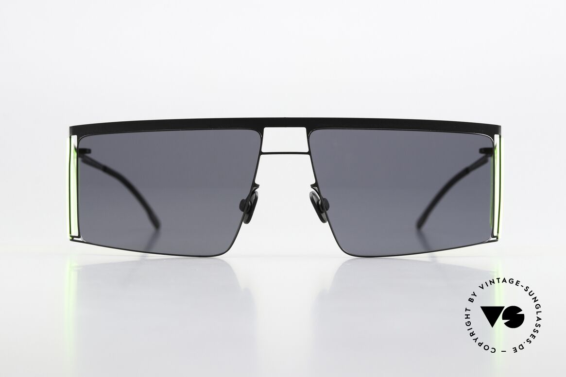 Mykita Helmut Lang HL001 Black With Fluo Yellow Sides, collaboration with fashion designer HELMUT LANG, Made for Men and Women Mykita Helmut Lang HL001 Black With Fluo Yellow Sides, collaboration with fashion designer HELMUT LANG, Made for Men and Women