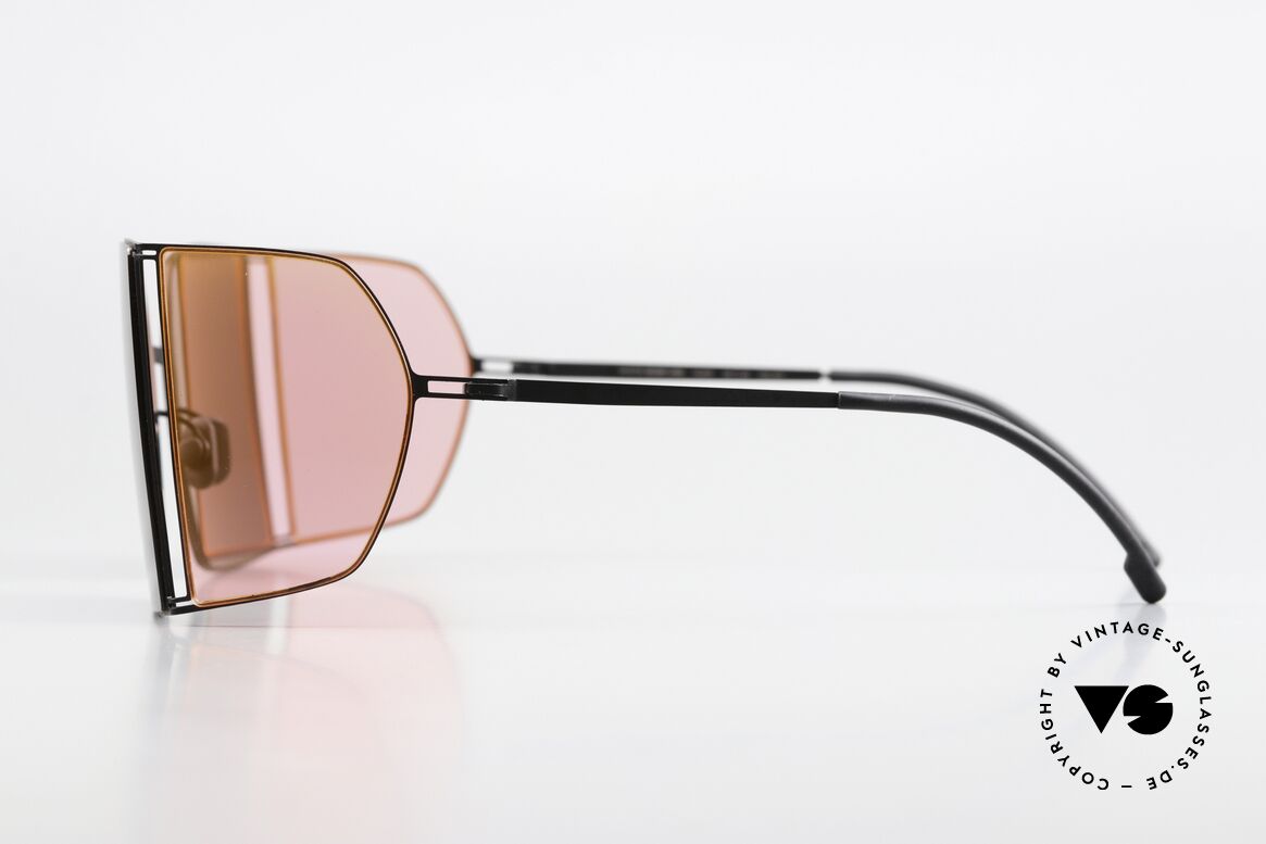 Mykita Helmut Lang HL003 Black Frame With Fluo Pink Sides, unworn model with case and full original packaging, Made for Men and Women Mykita Helmut Lang HL003 Black Frame With Fluo Pink Sides, unworn model with case and full original packaging, Made for Men and Women