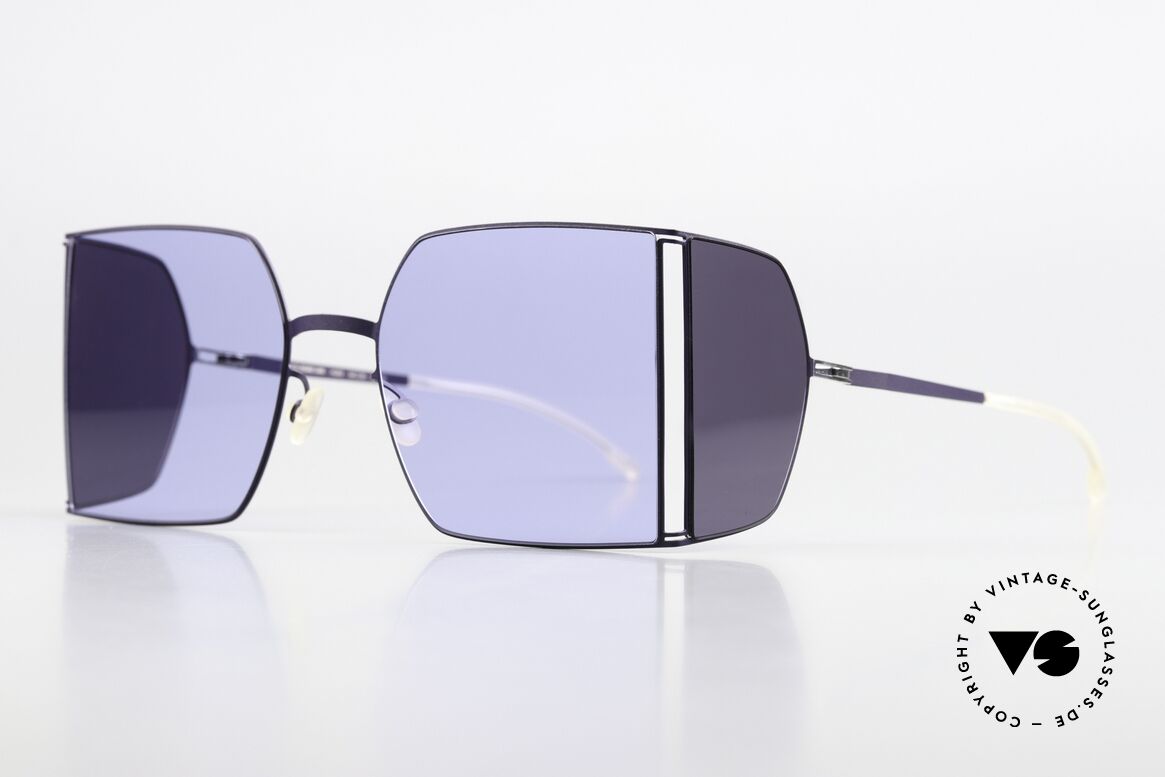 Mykita Helmut Lang HL003 Mulberry Dark Purple Sides, minimalist-avant-garde sunglasses with side blinds, Made for Men and Women Mykita Helmut Lang HL003 Mulberry Dark Purple Sides, minimalist-avant-garde sunglasses with side blinds, Made for Men and Women
