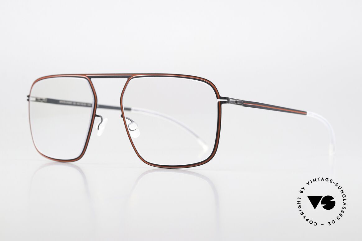 Mykita Studio 6.8 Coloring With Indigo Rusty Red, ultra-fine lines follow the contour of the frame, Made for Men and Women Mykita Studio 6.8 Coloring With Indigo Rusty Red, ultra-fine lines follow the contour of the frame, Made for Men and Women