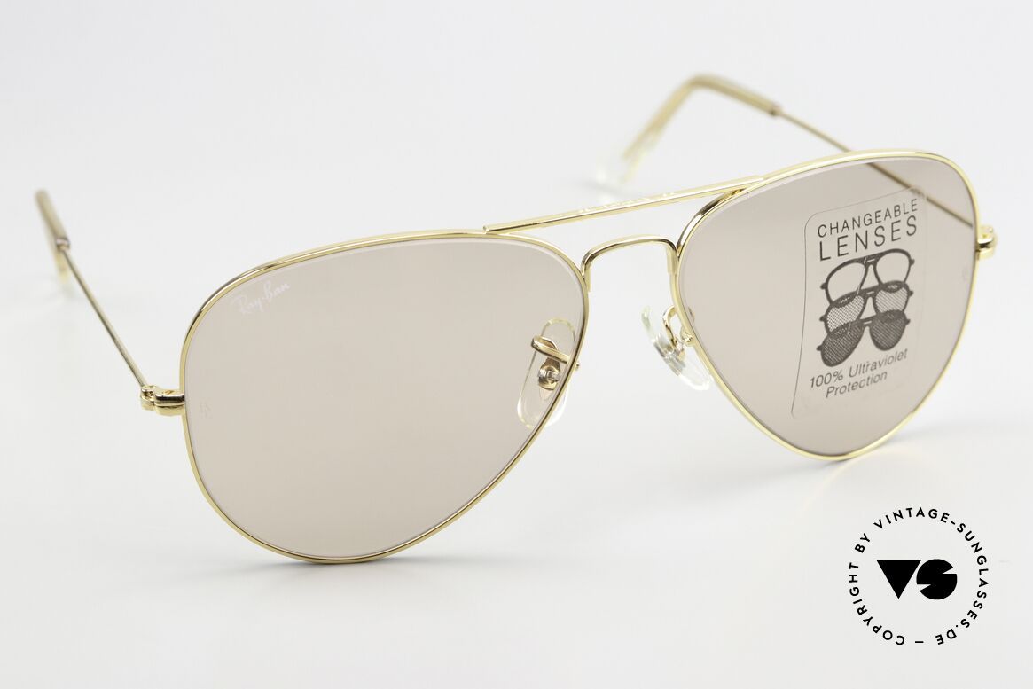 Ray Ban Large Metal Changeable Lenses B&L USA, changeable lenses darken automatically in the sun, Made for Men and Women Ray Ban Large Metal Changeable Lenses B&L USA, changeable lenses darken automatically in the sun, Made for Men and Women