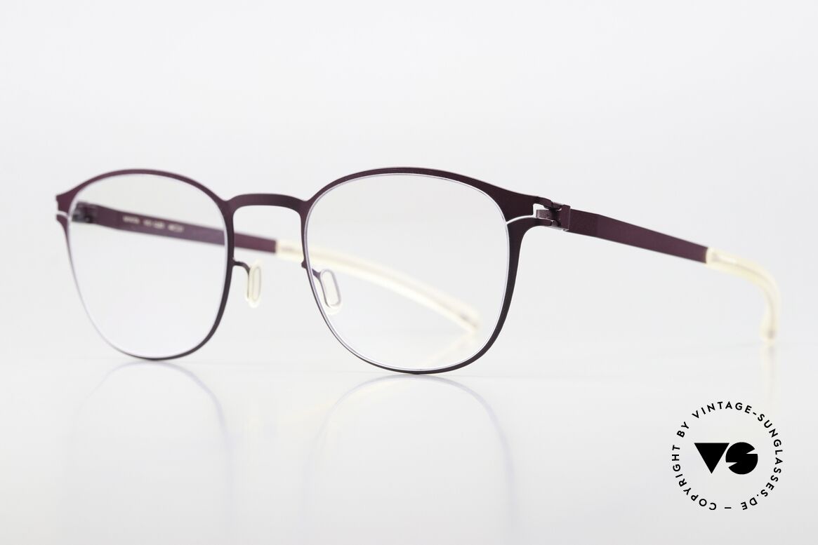 Mykita Cleo Ladies Eyewear No1 Series, fancy color code 225 "PLUM" with clear DEMO lenses, Made for Women Mykita Cleo Ladies Eyewear No1 Series, fancy color code 225 "PLUM" with clear DEMO lenses, Made for Women