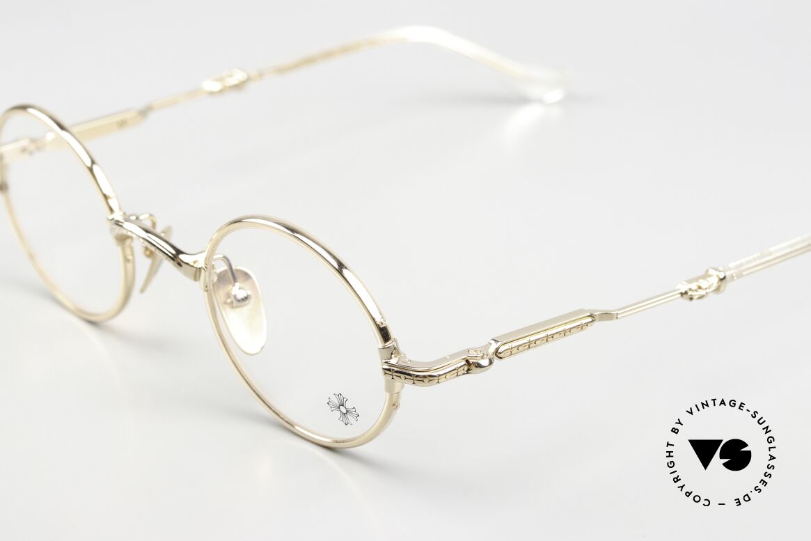 Chrome Hearts Edith F Small Round Luxury Glasses, with the signature Chrome Hearts insignia, Made for Men and Women Chrome Hearts Edith F Small Round Luxury Glasses, with the signature Chrome Hearts insignia, Made for Men and Women