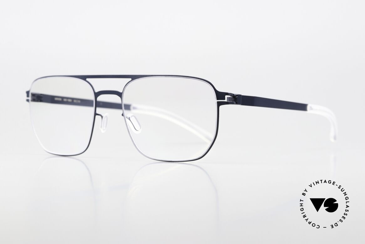 Mykita Rem Men's Glasses In Navy Blue, with double bridge in frame coloring 084 "Navy Blue", Made for Men Mykita Rem Men's Glasses In Navy Blue, with double bridge in frame coloring 084 "Navy Blue", Made for Men