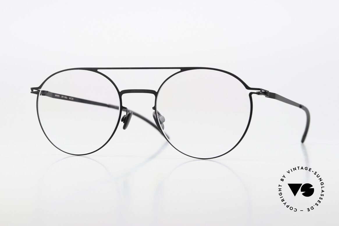 Mykita Kjell Round Frame In Classic Black, Mykita glasses, model LITE Kjell, size 49-20, col 002, Made for Men and Women Mykita Kjell Round Frame In Classic Black, Mykita glasses, model LITE Kjell, size 49-20, col 002, Made for Men and Women