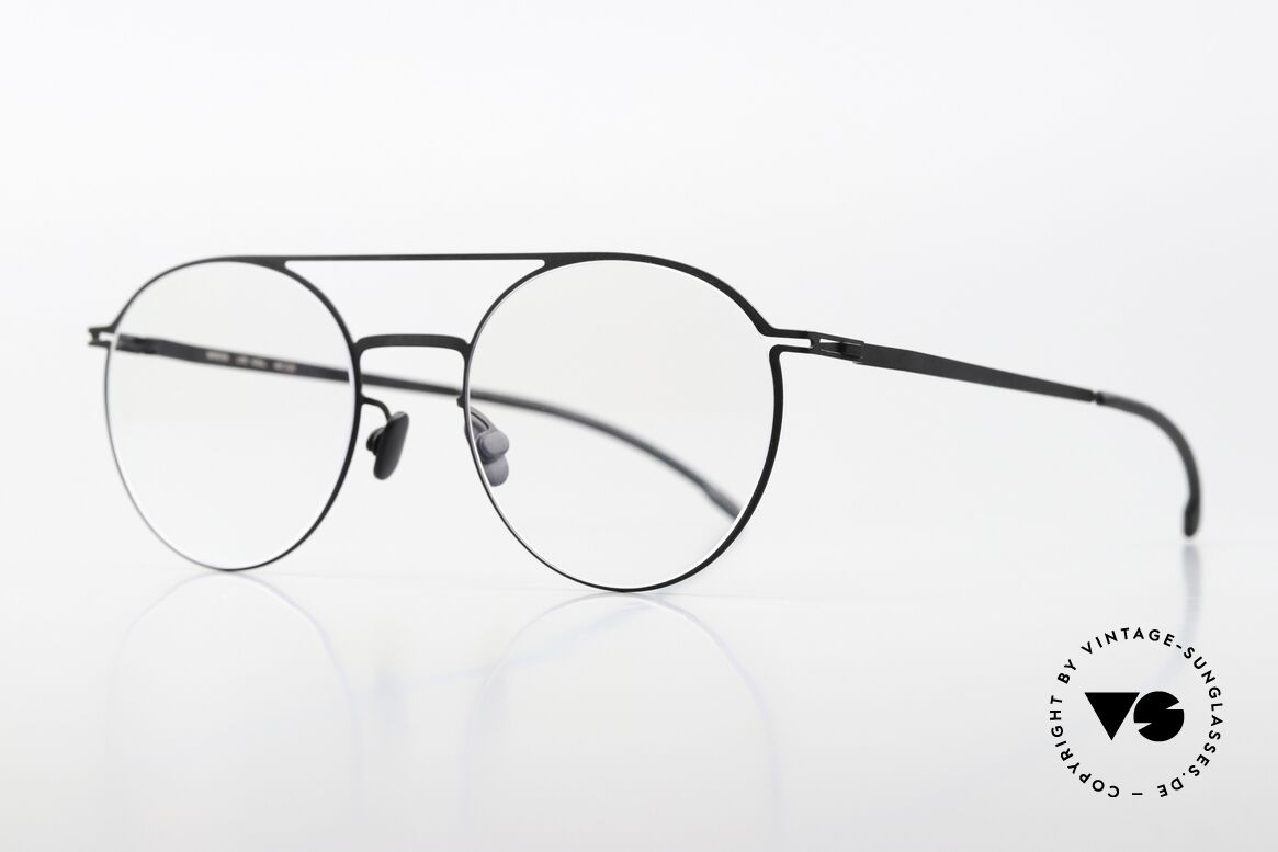Mykita Kjell Round Frame In Classic Black, color code 002: classic black (with clear DEMO lenses), Made for Men and Women Mykita Kjell Round Frame In Classic Black, color code 002: classic black (with clear DEMO lenses), Made for Men and Women