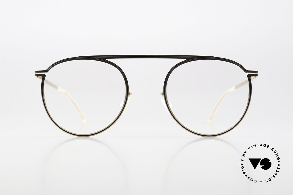 Mykita Studio 6.5 Champagne Gold Black Design, inspired by the optical illusion art of the 1960's, Made for Women Mykita Studio 6.5 Champagne Gold Black Design, inspired by the optical illusion art of the 1960's, Made for Women