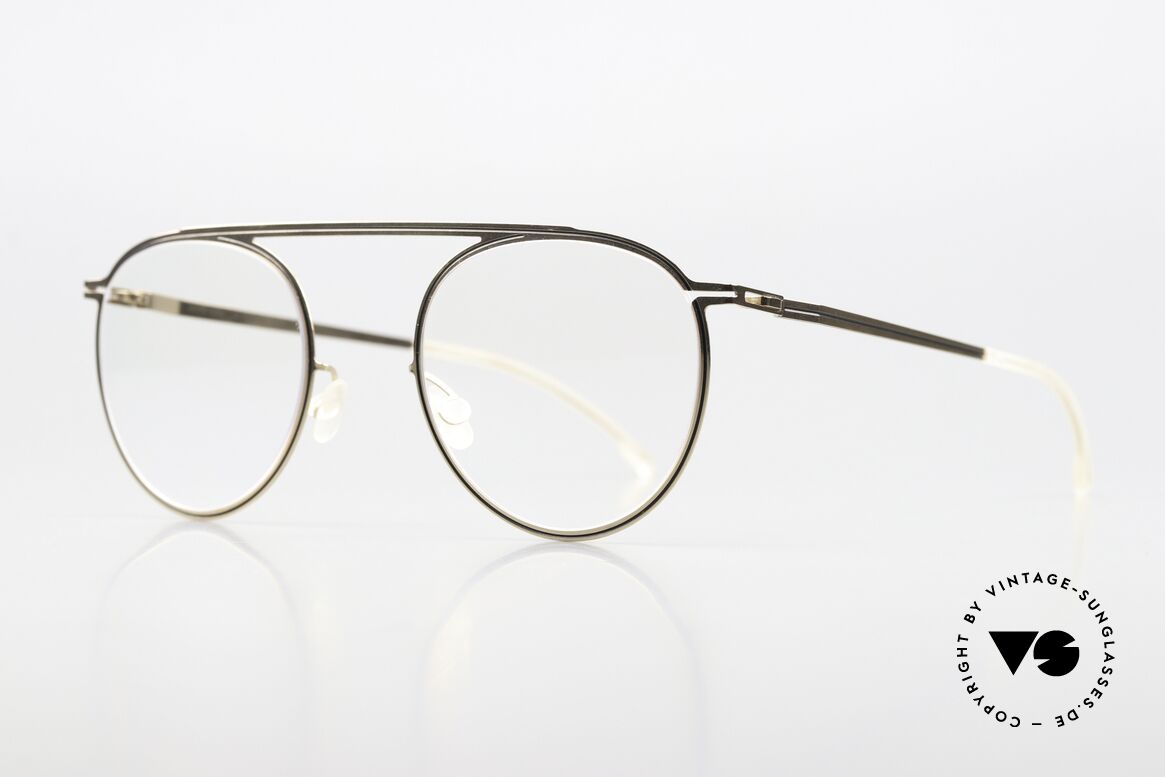 Mykita Studio 6.5 Champagne Gold Black Design, ultra-fine lines follow the contour of the frame, Made for Women Mykita Studio 6.5 Champagne Gold Black Design, ultra-fine lines follow the contour of the frame, Made for Women