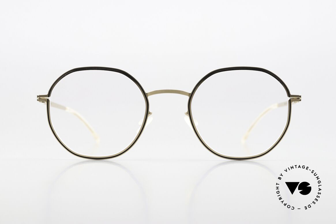 Mykita Studio 6.6 Champagne Gold Black Coloring, inspired by the optical illusion art of the 1960's, Made for Women Mykita Studio 6.6 Champagne Gold Black Coloring, inspired by the optical illusion art of the 1960's, Made for Women